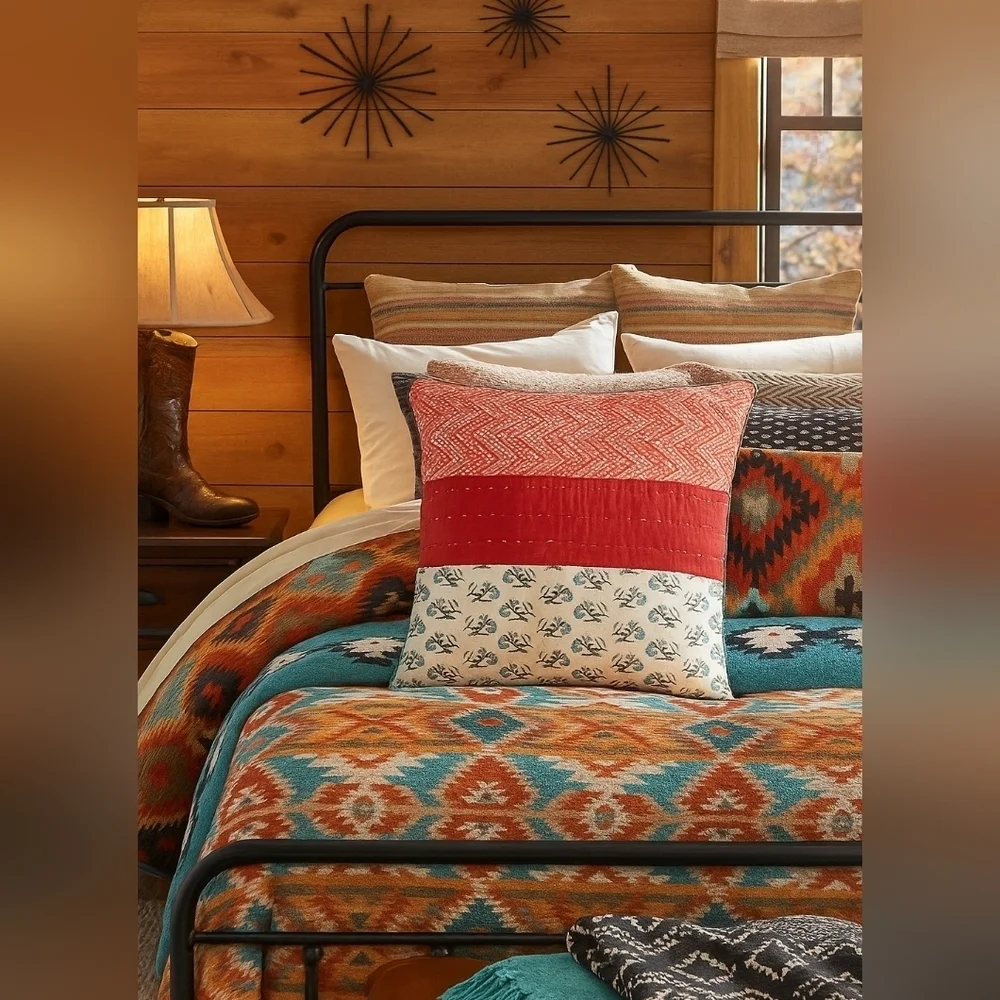 Sundance Patchwork Melody Euro Sham NWT